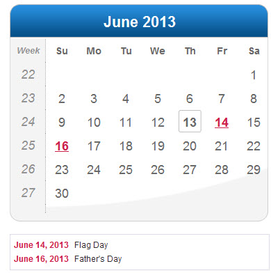 2013-June-calendar-wallpaper for Iphone5