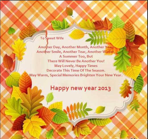 Amazing ecards for wife Happy new  year 2013