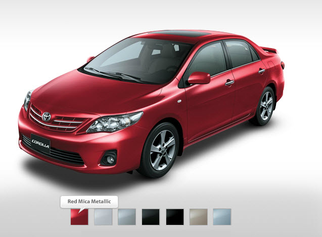 Toyota-corolla-2013 All version-Red-color in Dubai