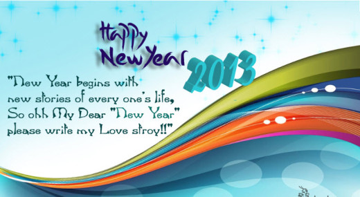newyear 2013 wishes background quotes message