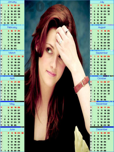 2013-Calendar beautiful girl HD widescreen wallpaper background