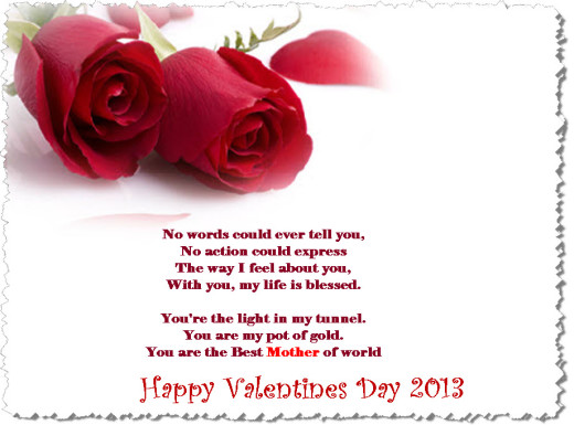 Valentine day 2013 Best wishes for Mother Ecard