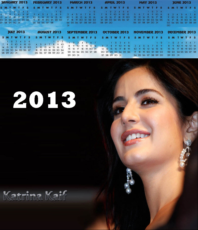 beautiful 2013-calendar bollywood katrina-kaif actress picture wallpaper