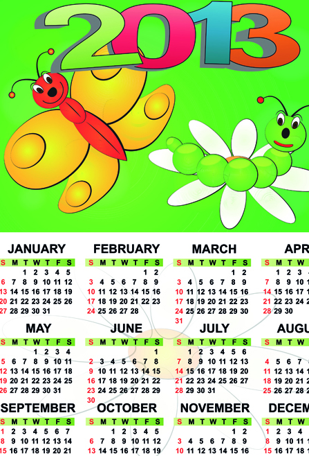 sweet Calendar-2013 for kids