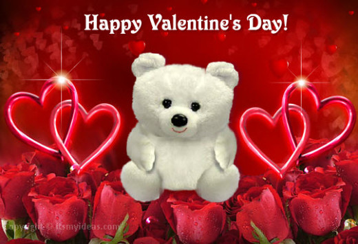 teddy-bear-2013-romantic red color pic