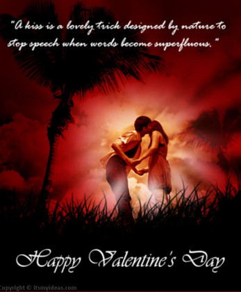 valentine-day-couple-kiss greeting card picture