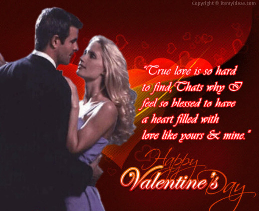 valentineday 2013 romantic greeting card with Quotes