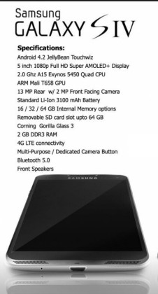 Samsung-S4-technical-Specifications-2013 2014