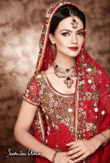 Beautiful-Indian-Girl-Face-picture in bridal-dress