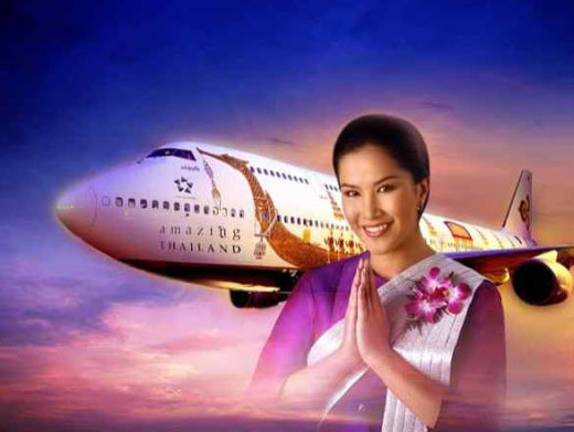 Thai-Airways International airhostess female