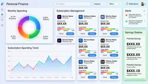 Data breach monitoring dashboard with email security status alerts